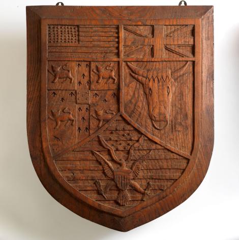 Wooden shield of Bull College