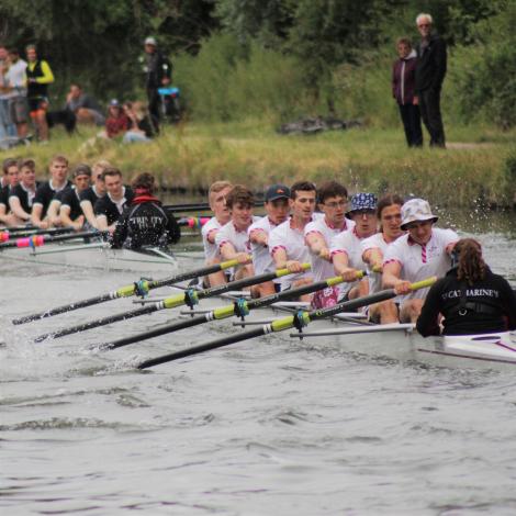 St Catharine's men rowing in the May Bumps 2022