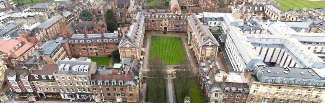 Aerial view of the main site of St Catharine's College