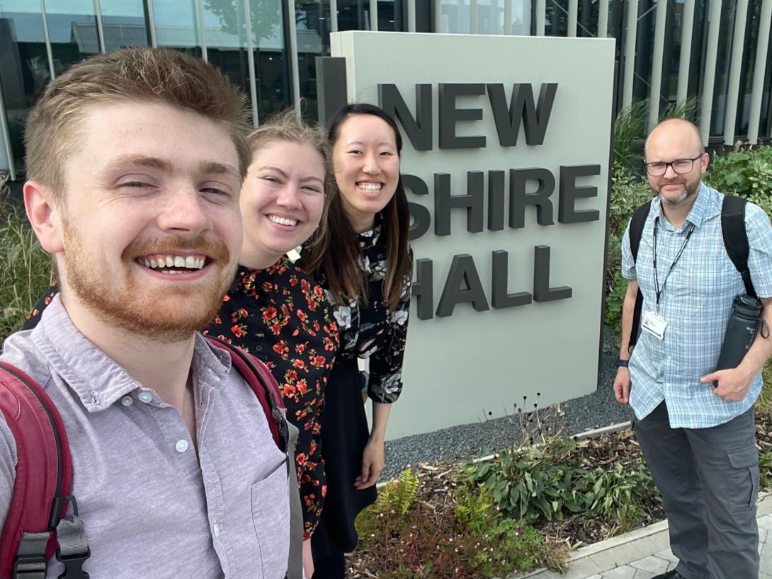 Patrick McAlary with Ellie Blake, Ernestine Hui and Dustin McWherter, the Council's Senior Transformation Advisor, at New Shire Hall