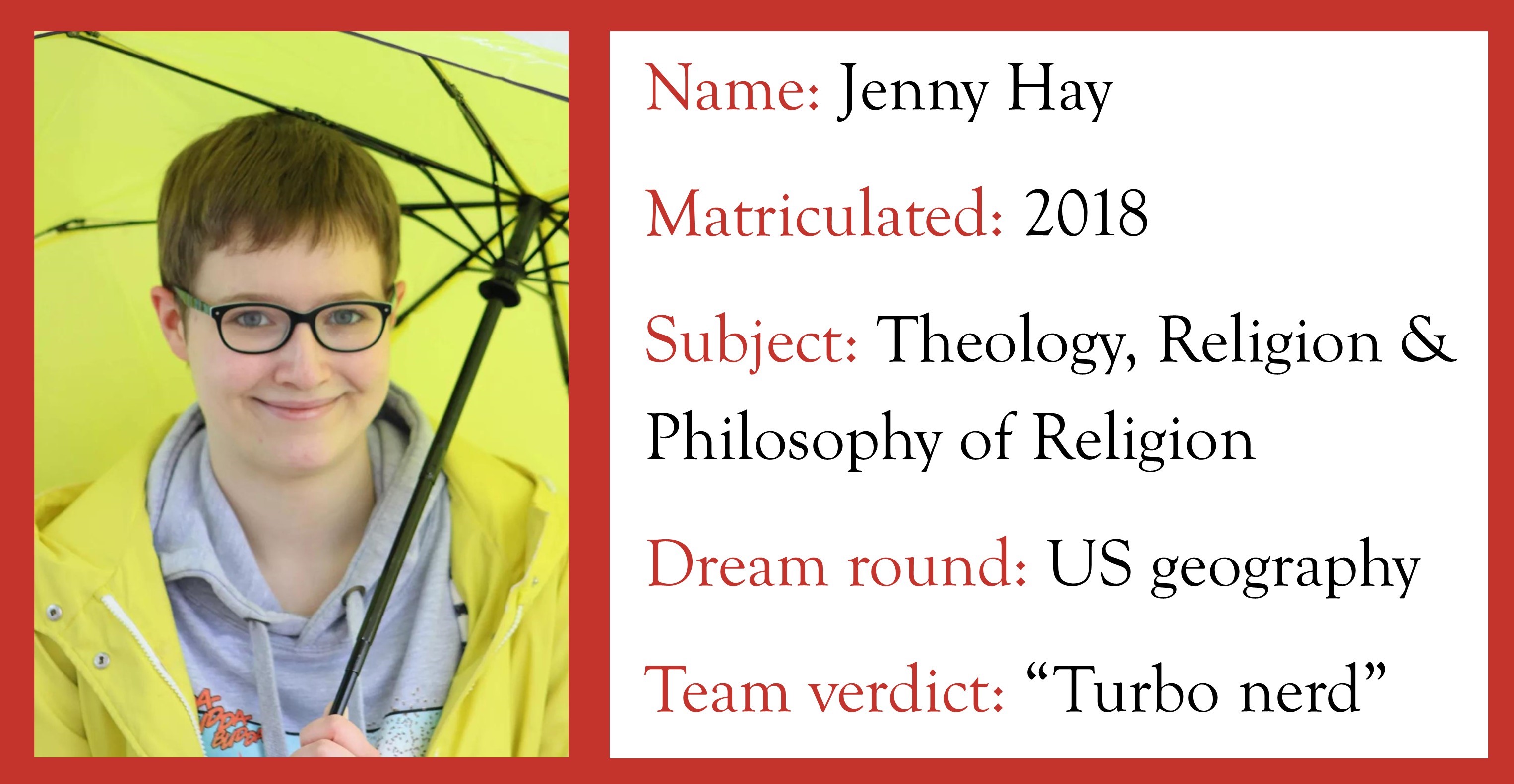Profile for Jenny Hay