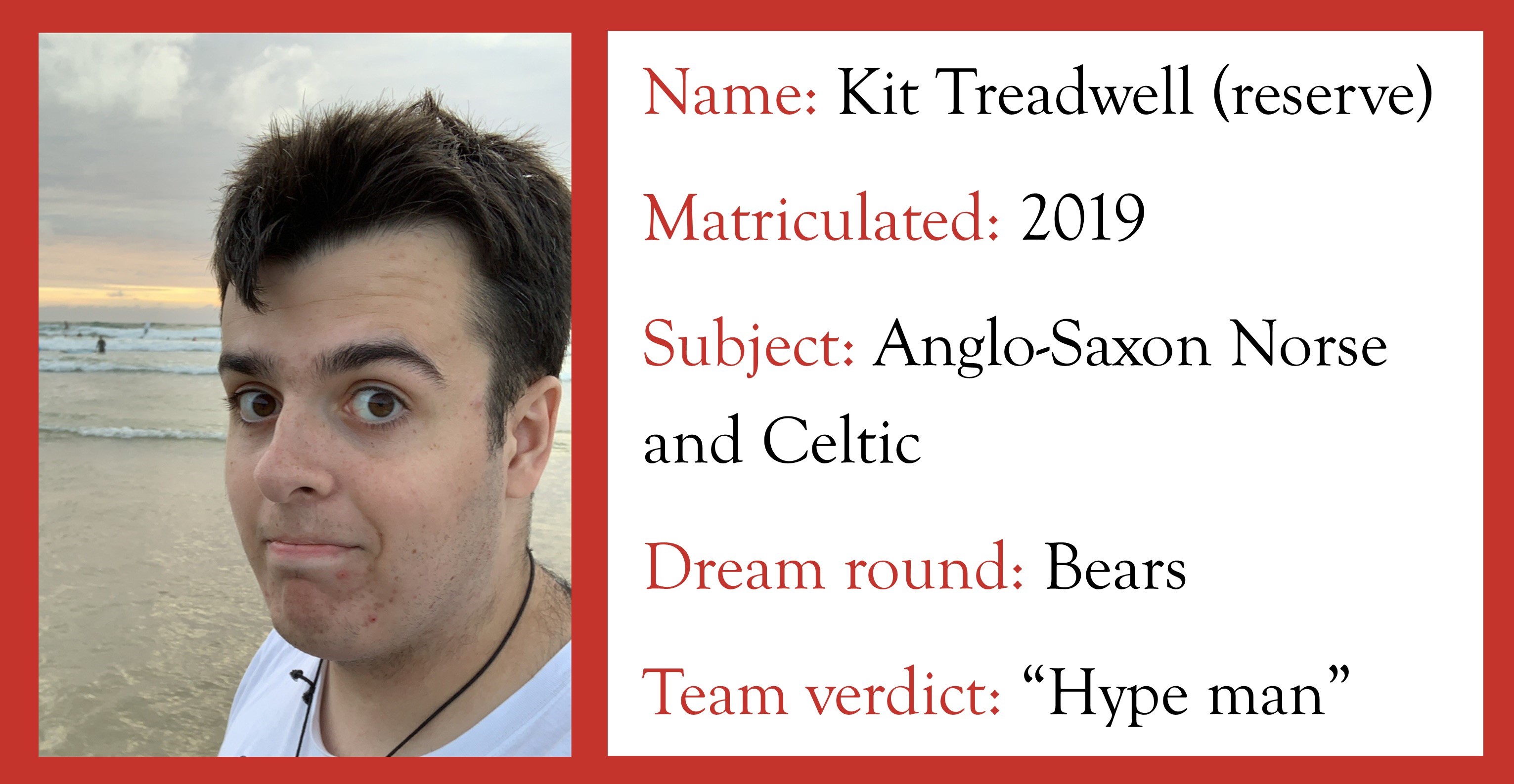 Profile for Kit Treadwell (reserve)