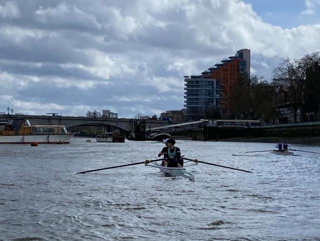 Start of the 2024 lightweight men's spare pair boat race