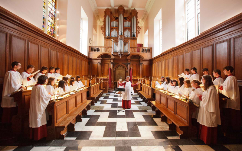 Choir in St Catharine's College Chapel