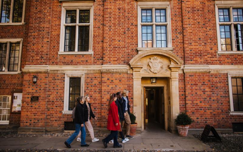 Students entering St Catharine's College