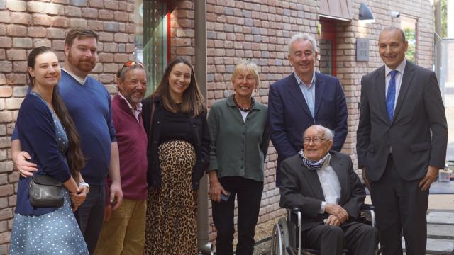 Family of Dr Marian Silver welcomed to Silver House by Sir John Benger
