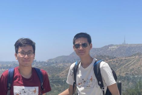 Anthony Phung and Tze King Lam at the Griffiths Observatory