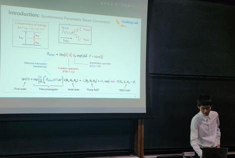 Tze King Lam presenting at Caltech