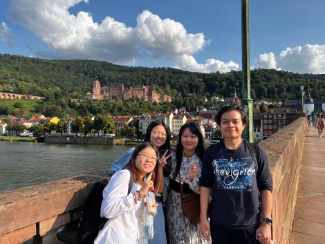 William Lan with other exchange students in Heidelberg