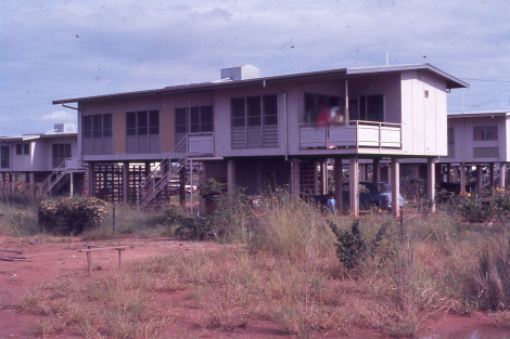 A house set on stilts in Katherine, Australia