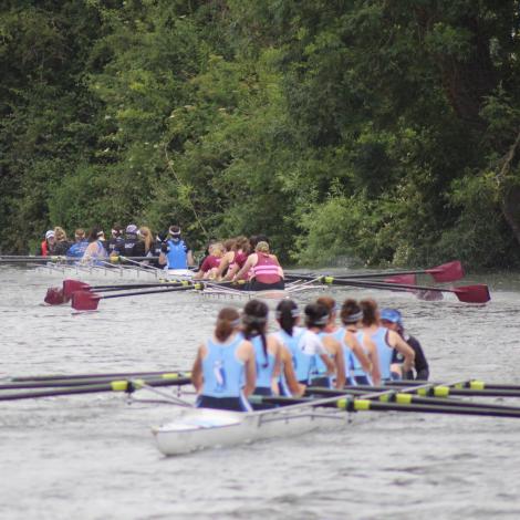 St Catharine's women rowing in the May Bumps 2022