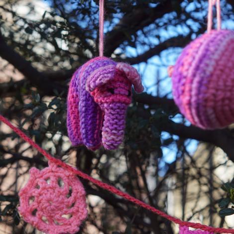 Yarn elephant decoration