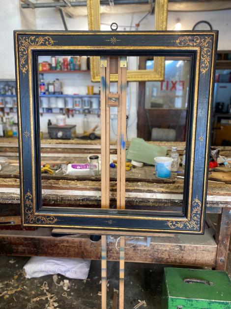 A frame in the National Gallery workshop