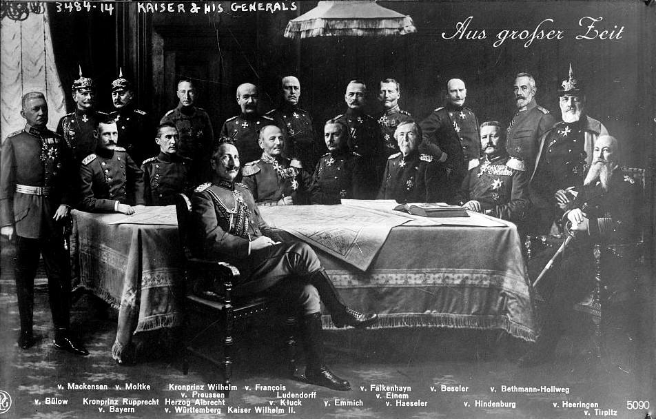Kaiser Wilhelm II and his generals