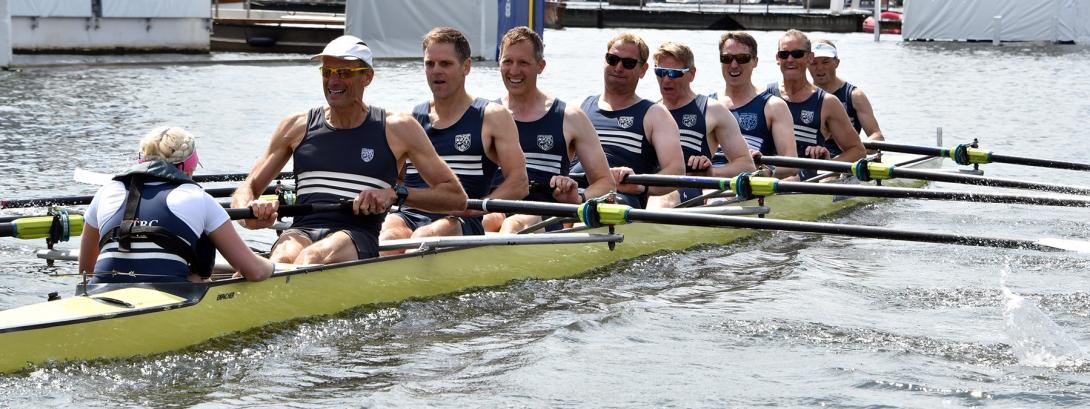 Tim Senior (at 4) racing with the Upper Thames Boat Club at the Henley Royal Regatta 2021